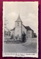   Ansichtskarte AK Evangelische Kirche in Singen bei Pforzheim 1936 vor dem Umbau 