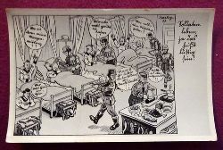   Ansichtskarte AK Soldatenhumor "Soldaten leben, ja da heit lustig sein" (Karikatur) 