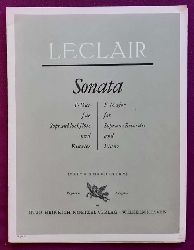 Leclair, Jean-Marie  Sonata F-Dur fr Sopranblockflte und Klavier. Herausgegeben von Fritz Koschinsky 