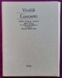 Vivaldi, Antonio  Concerto fr 2 Violinen und Streichorchester a-Moll opus 3/8, Herausgegeben von Tividar Nachez (Ausgabe fr zwei Violinen und Piano) 