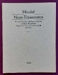 Hndel, Georg Friedrich  Neun Triosonaten fr zwei Violinen und Basso continuo, Cembalo (Pianoforte), Violoncello (Viola da Gamba) ad lib. IX. E-Dur (Op. 2 Nr. 9) (Hg. Walter Kolneder) 