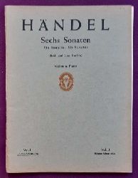 Hndel, Georg Friedrich  Sechs Sonaten / Six Sonates / Six Sonatas fr Violine und Generalba (Basso continuo) Vol. I (Violine und Piano) (Erich und Elma Doflein) 