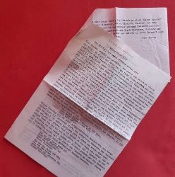 Gillen, Otto  2 1/2seitiger maschinenschriftlicher Brief des Schriftstellers Otto Gillen "Dichtung voll Musikalitt. Rainer Maria Rilke. Ein Dichter, der nicht vergessen werden darf" 