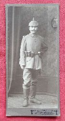 Jursch, Hermann  Orig. Kabinettfoto Soldat (Infanterist) in Uniform vor 1900 