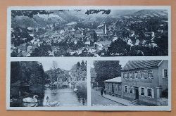   Ansichtskarte AK Mosbach. Gasthaus zum Odenwald mit Metzgerei Bes. Karl Egner (und zwei weitere Ansichten) 