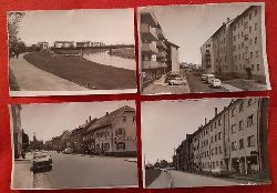 Meyer, Walter (Karlsruhe)  4 s/w Fotografien Rastatt Restauration Fortuna, Neubausiedlung mit Murg u.a. (datiert 27.2.1962) 