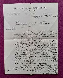   Brief Briefkopf Flachsspinnerei Hirschfelde H.C. Mller (Sachsen) 