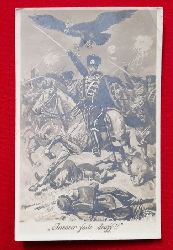   AK Ansichtskarte "Immer feste druff!!" (Knstlerkarte abgebildet 1. Leib-Husaren-Regiment Nr. 1) 