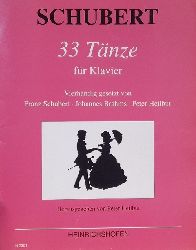 Schubert, Franz  33 Tnze fr Klavier vierhndig gesetzt von Franz Schubert, Johannes Brahms, Peter Heilbut 