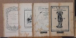 Weichardt, Walter (Hg.)  Der Bücherwurm 1919 Nr. 1-4 (Erstes bis viertes Heft) (Eine Monatsschrift) 