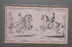 Parrocel, Charles  Orig.Kupferstich. aus "Ecole de Cavalerie" Paris 1733, von Charles Parrocel, gestochen v. J. Andram (Pferde Dressur Croupade...) 
