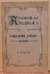 Derichs, Joseph  Almanach und Adrebuch des Groherzoglichen Hoftheaters. Neue Folge. (61.) Einundsechszigster Jahrgang (1. Januar 1911) 