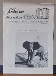 Schlieren  Schlieren-Nachrichten Nr. 9/10 4. Jahrgang September/Oktober 1958 (Hauszeitung der Schweizerischen Wagons- und Aufzgefabrik Ag, Schlieren-Zrich) 