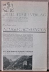Orell Fssli  Verlagswerbung / Broschre des Orell Fssli Verlag, Zrich-Leipzig Herbst 1929 Neuerscheinungen 