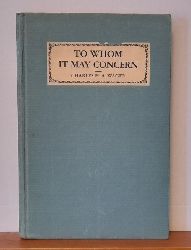 Wager, Charles H.A.  To whom it may concern 