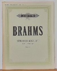 Brahms, Johannes  Streich-Sextett B dur / B major Opus 18 (fr 2 Violinen, 2 Violen und 2 Violoncelli. Hg. Gewandhaus-Quartett) 