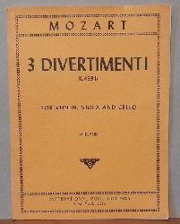 Mozart, Wolfgang Amadeus  3 Divertimenti K. 439 b (for Violin, Viola and Cello) (Vieland) 