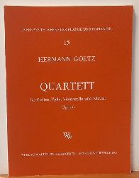 Goetz, Hermann  Quartett fr Violine, Viola, Violoncello und Klavier Opus 6 