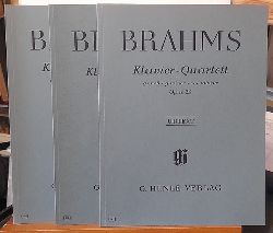 Brahms, Johannes  Klavier-Quartett fr Klavier, Violine, Viola und Violoncello. Urtext (3 Bnde: g-moll Opus 25; A-dur Opus 26; c-moll Opus 60) 
