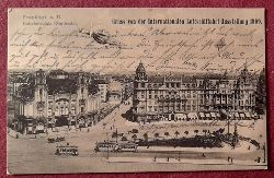   Ansichtskarte AK Gru von der Internationalen Luftschiffahrt-Ausstellung 1909. Frankfurt Bahnhofsplatz (Nordseite) 