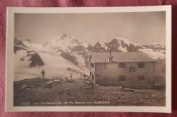   Ansichtskarte AK Die Diavolezzahtte mit Piz Bernina und Morteratsch (Gletscher) 