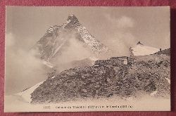   Ansichtskarte AK Cabane du Theodule (3322m) et le Cervin (Cervino) (m 4482) 
