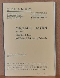 Haydn, Michael (1737-1806)  Quintett F-Dur fr 2 Violinen, 2 Bratschen und Violoncello : Partitur und Stimmen 