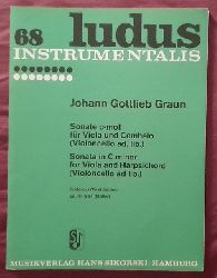 Graun, Johann Gottlieb  Sonate c-moll fr Viola und Cembalo (Violoncello ad.lib.) / Sonata in C minor for Viola and Harpsichord 
