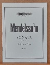 Mendelssohn, Felix  Sonata F major - F dur (Violin and Piano) (Yehudi Menuhin) 