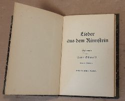 Ostwald, Hans  Lieder aus dem Rinnstein. Drittes (3.) Bndchen 