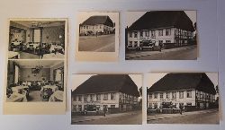   Ansichtskarte AK und 4 verschiedengroe s/w Fotos der Gaststtte "Zum Rcking" Fernfahrerheim Inh. Heinrich Brombach in Northeim / Han. 