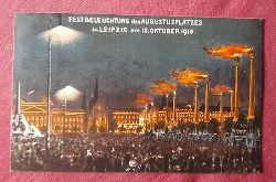  Ansichtskarte AK Festbeleuchtung in Leipzig am 18. Oktober 1913 (Zur Weihe des Vlkerschlachtdenkmals am 18. Oktober 1913) 