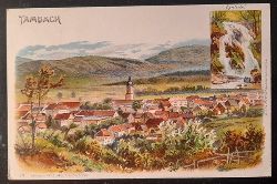   Ansichtskarte AK Gruss aus Tambach (Thringen) (Farblitho. Spitter Fall, Ortsansicht) 
