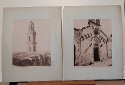   2 x Orig. Fotografie SOLETO Torre Quadrata. Edificata nel 1397 da Francesco Colaci (Nr. 8481) + Facciata della Casa di Chiesa S. Stefano (Nr. 8485) 