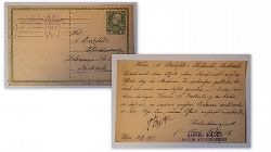 Holder, Alfred  Postkarte / Ganzsache. Von Alfred Holder, k.u.k. Hof- und Universitts-Buchhndler v. 11.2.1913 (Adressiert an A. Bielefeld`s Hofbuchhandlung (Liebermann & Co.), Karlsruhe) 