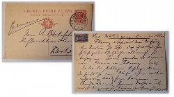 Hoepli, Ulrico  Postkarte / Ganzsache. Antiquarische Nachfrage v. 19.6.1911 (Adressiert an A. Bielefeld`s Hofbuchhandlung, Karlsruhe) 