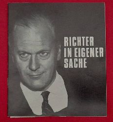 Osborne, John; Ulrich (Inszen.) Erfurth und Gnther (bs.) Penzoldt  Programm / Programmheft "Richter in eigener Sache" (hs. 18.5. - 31.5. 1967) 
