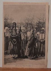   Holzschnitt "Die Wotjkenfrauen aus dem rissischen Gouvernement Wjatka" 