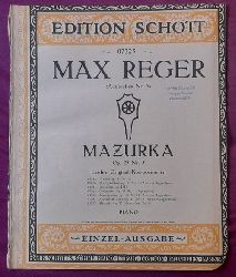 Reger, Max  Aquarellen Op. 25 No. 5 Mazurka fr Piano (Leichte Original-Kompositionen) 