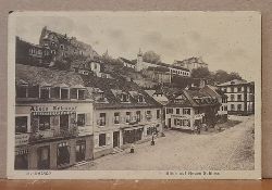   Ansichtskarte AK Baden-Baden. Blick auf Neues Schloss (mit Mbelgeschft Alois Schnepf und Gasthaus Rose..) 