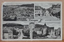   Ansichtskarte AK Ebingen. 4 Ansichten (Total, Bahnhofstrasse, Adolf-Hitler-Strasse, Partie beim Brgerturm) 