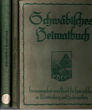 Bund für Heimatschutz in Württemberg und Hohenzollern:  Schwäbisches Heimatbuch 1926 + 1927 + 1938 + 1949 4 Bücher 