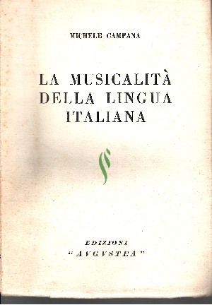 Michele Campana;  La Musicalitá della lingua itliana 