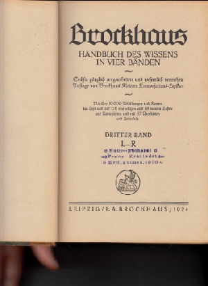 Autorengruppe;  Brockhaus - Handbuch des Wissens - Band 1 + 2 + 3 3 Bücher 