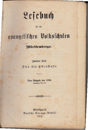 Autorengruppe;  Lesebuch für die evangelischen Volksschulen Württembergs 