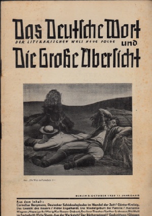 Autorengruppe:  Das Deutsche Wort - Der Literarischen Welt Neue Folge und Die Große Übersicht - 11. Jahrgang, 1935 