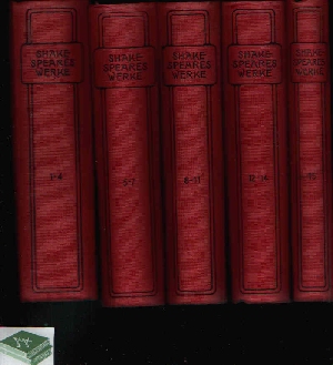 Keller, Wolfgang:  Shakespeares Werke in fünfzehn Teilen in 5 Bänden geschrieben - Band 1-4, 5-7, 8-11, 12-14, 15 