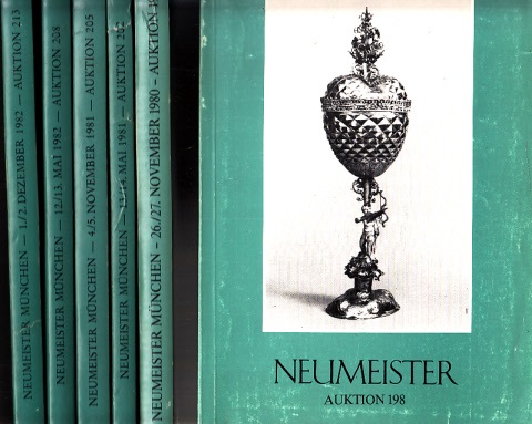 Autorengruppe;  Neumeister Münchener Kunstauktionskatalog - Auktionen: 198, 199, 202, 205, 208, 213 6 Kataloge 