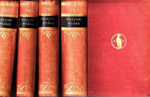 Goethe, Johann Wolfgang und Hugo Bieber;  Gesammelte Werke - Band 1-2, 5-6, 7-8, 9-10 4 Bücher 