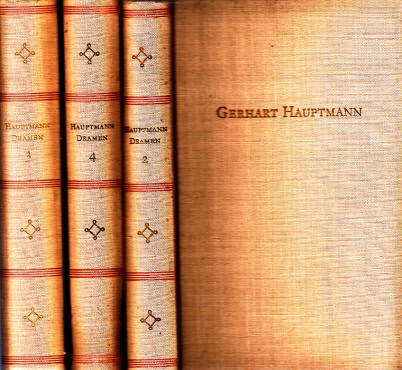 Hauptmannn, Gerhart;  Ausgewählte Dramen Band 2, 3, 4 3 Bücher 